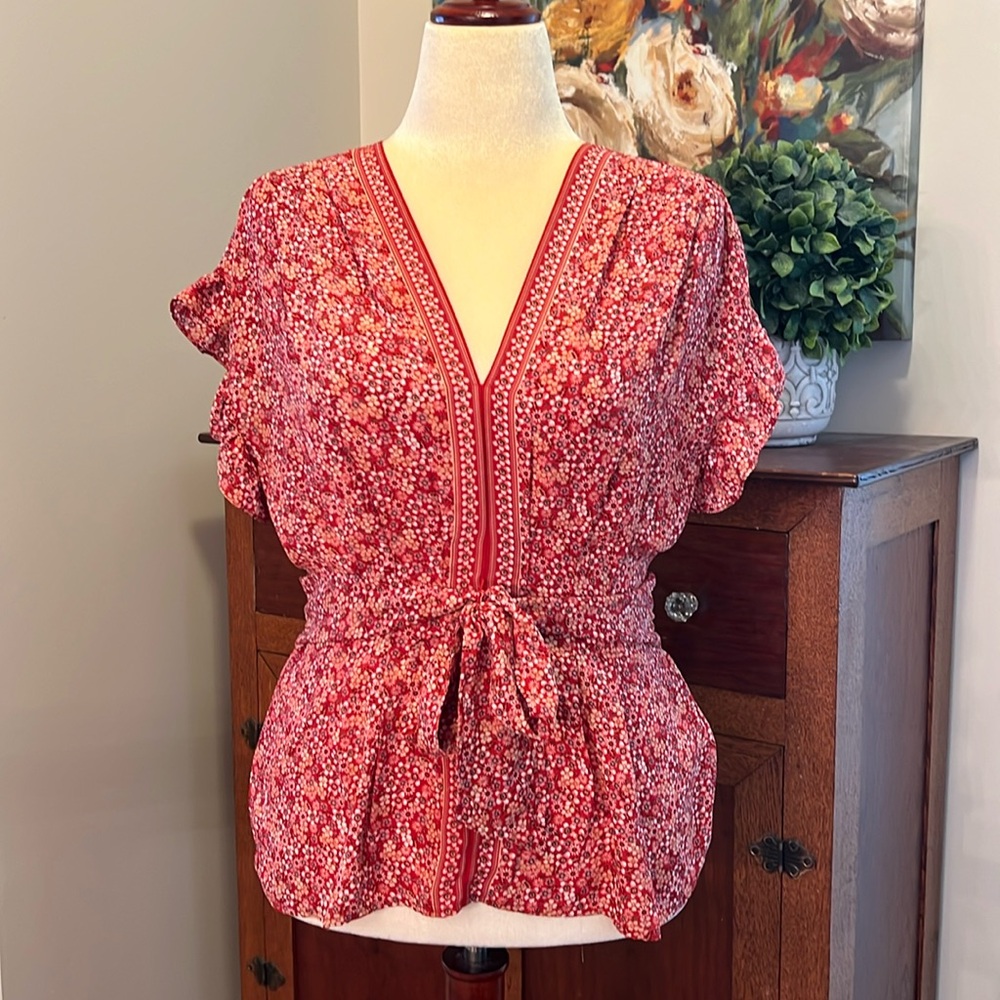 Max Studio Floral Print Blouse